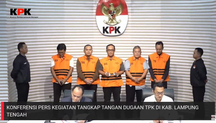 KONFERENSI PERS – KPK Tetapkan Bupati Lampung Tengah dan Empat Pihak Lain sebagai Tersangka Kasus Suap Pengadaan Barang dan Jasa